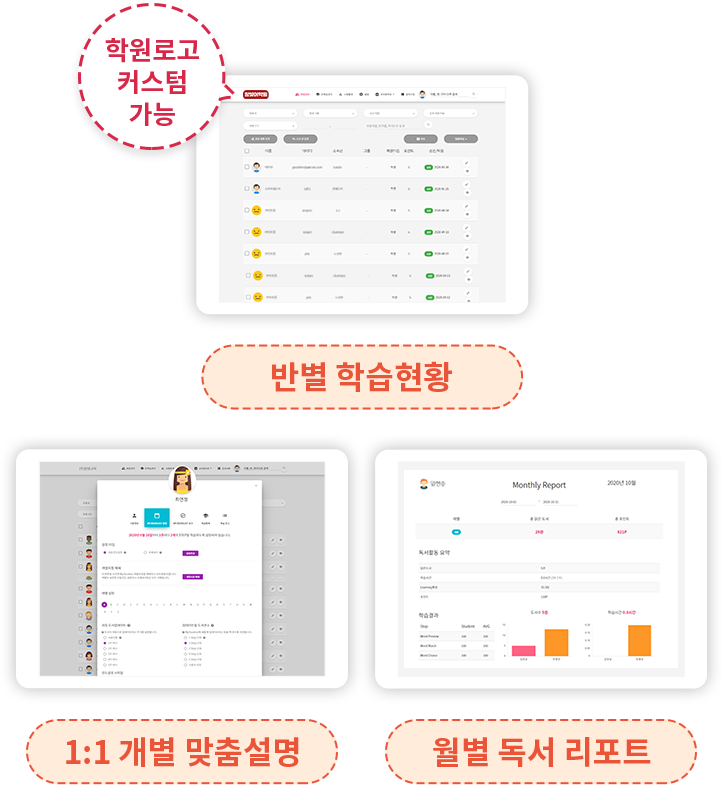 편리한 LMS 학습관리 시스템 - 맞춤책장